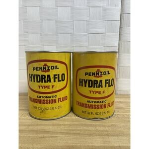 (2) VTG Pennzoil Hydra Flo Automatic Transmission Fluid 1 Quart Can Ford Type F